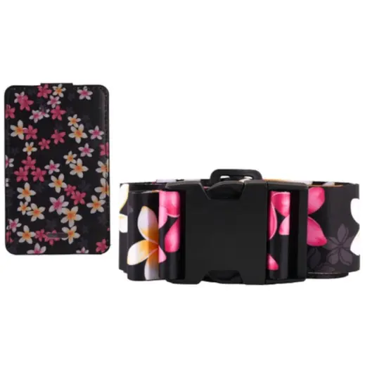 Floral Luggage Strap & Tag Up Straight